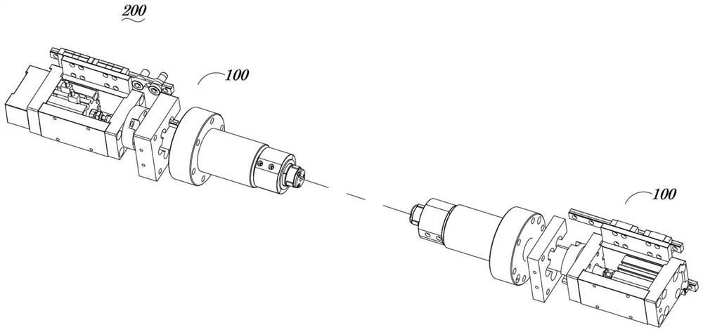 Shifting fork shaft double-face bush pressing mechanism and device