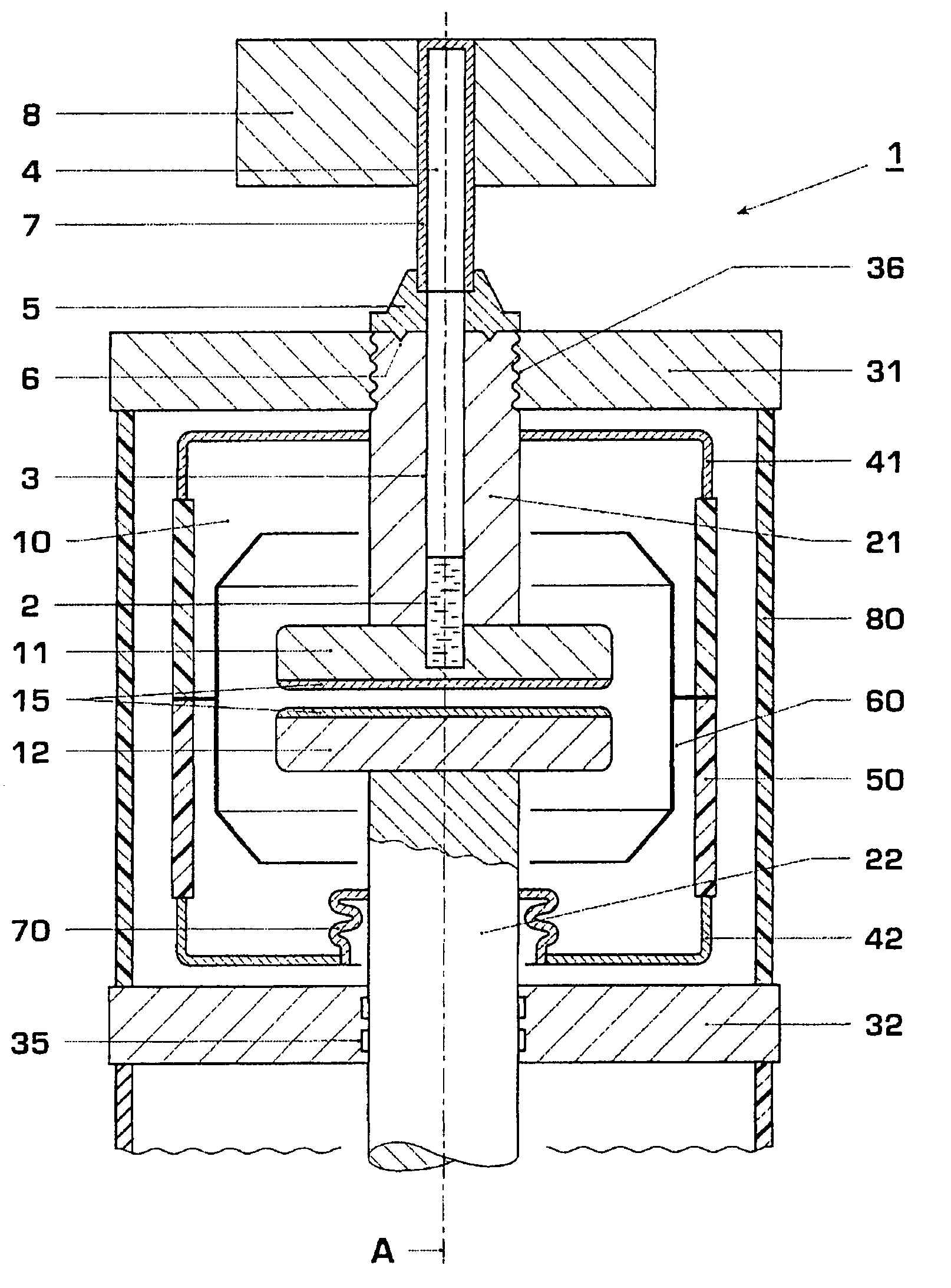 Vacuum circuit breaker having a high current-carrying capacity