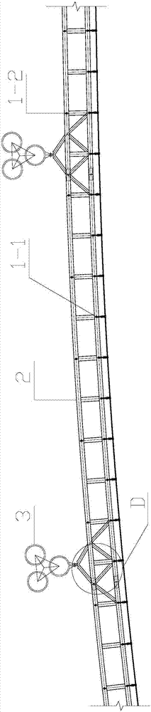 Supporting steel structure for curved exterior curtain wall with spring device suspender and its construction method