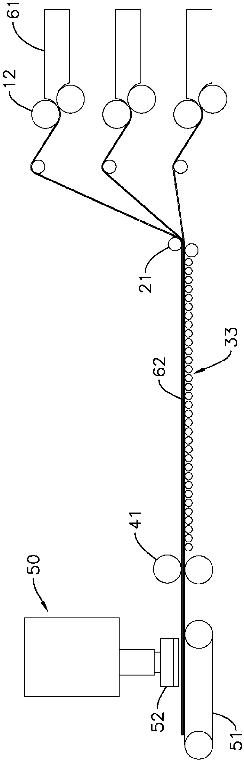 Manufacturing device and method of tennis ball processing block, and product