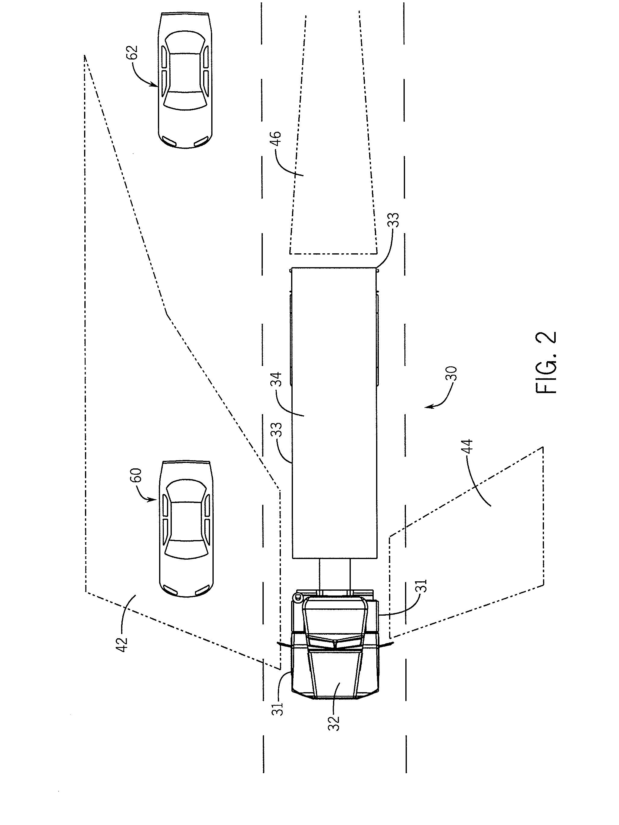 Blind spot warning apparatus, assembly and method
