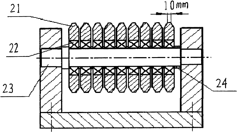 Dish-shaped parts rotary end surface supporting roller differential mechanism