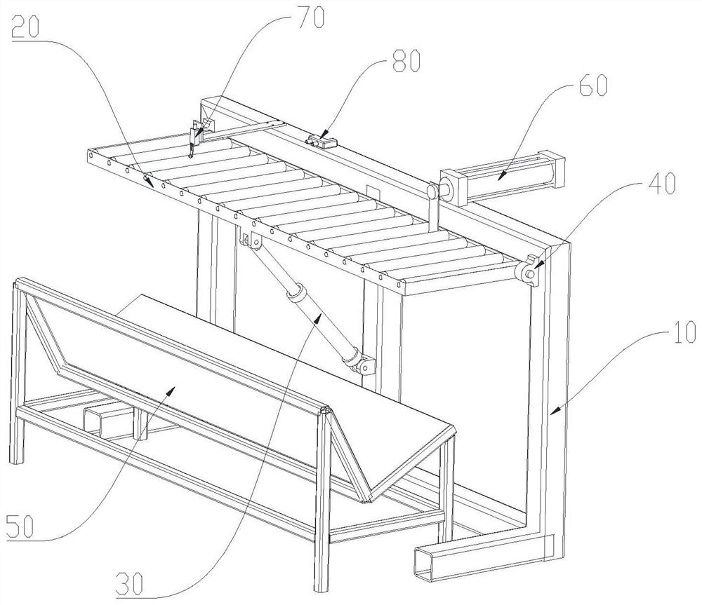 Plastic plate pushing and stacking device