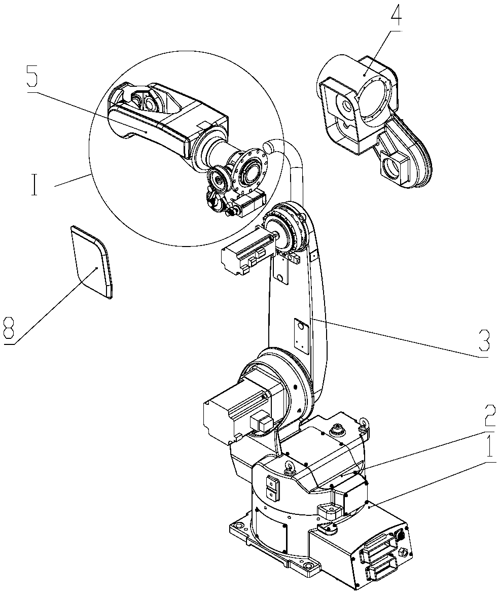 Hollow joint structure of industrial robot