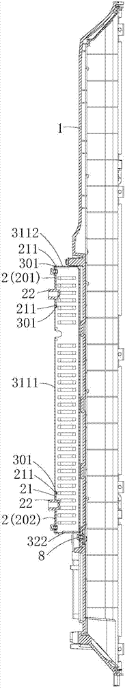 Installation structure of display device wall-mounted adapter and display device