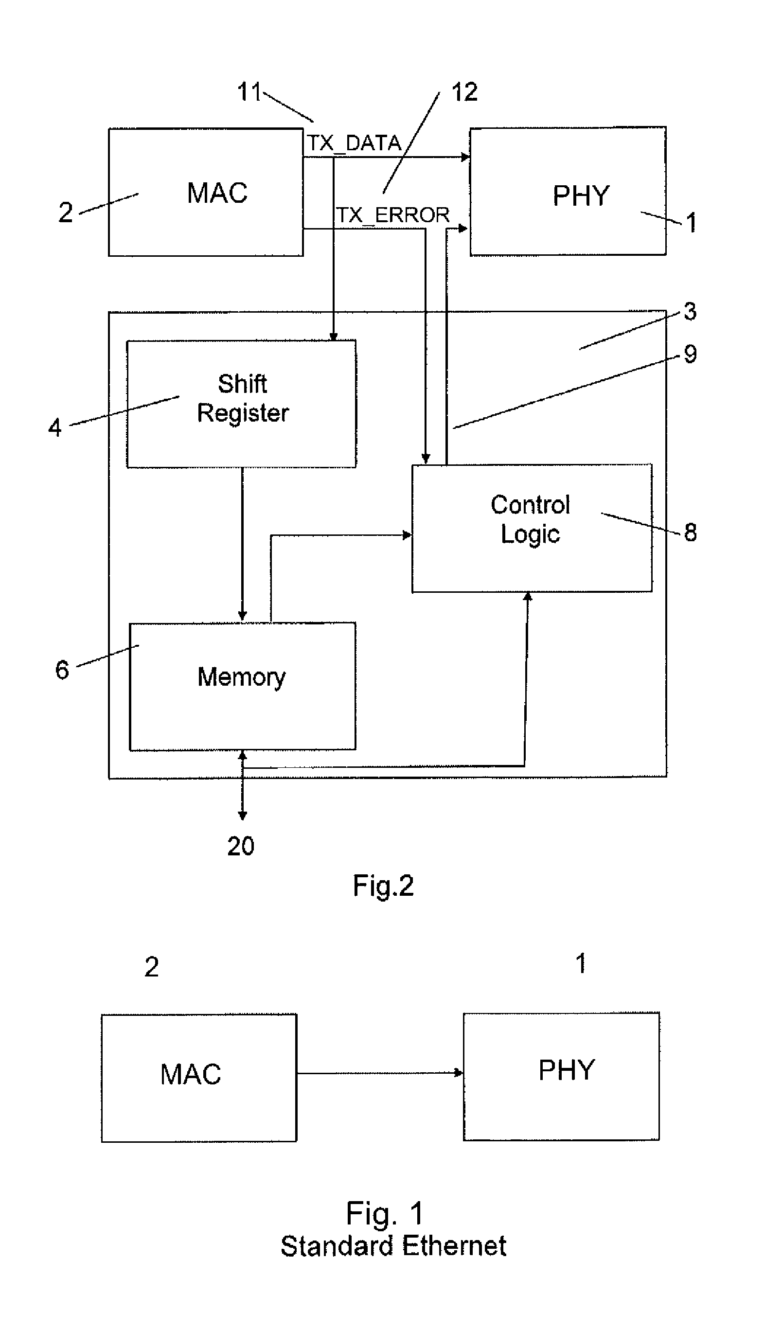 Electronic Device For Communication In A Data Network Including A Protective Circuit For Identifying Unwanted Data