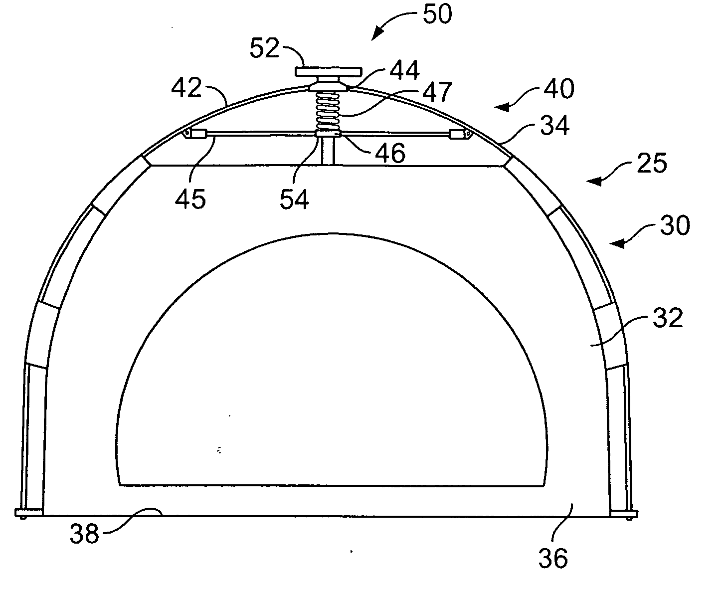 Apparatus and method for lighting a collapsible structure