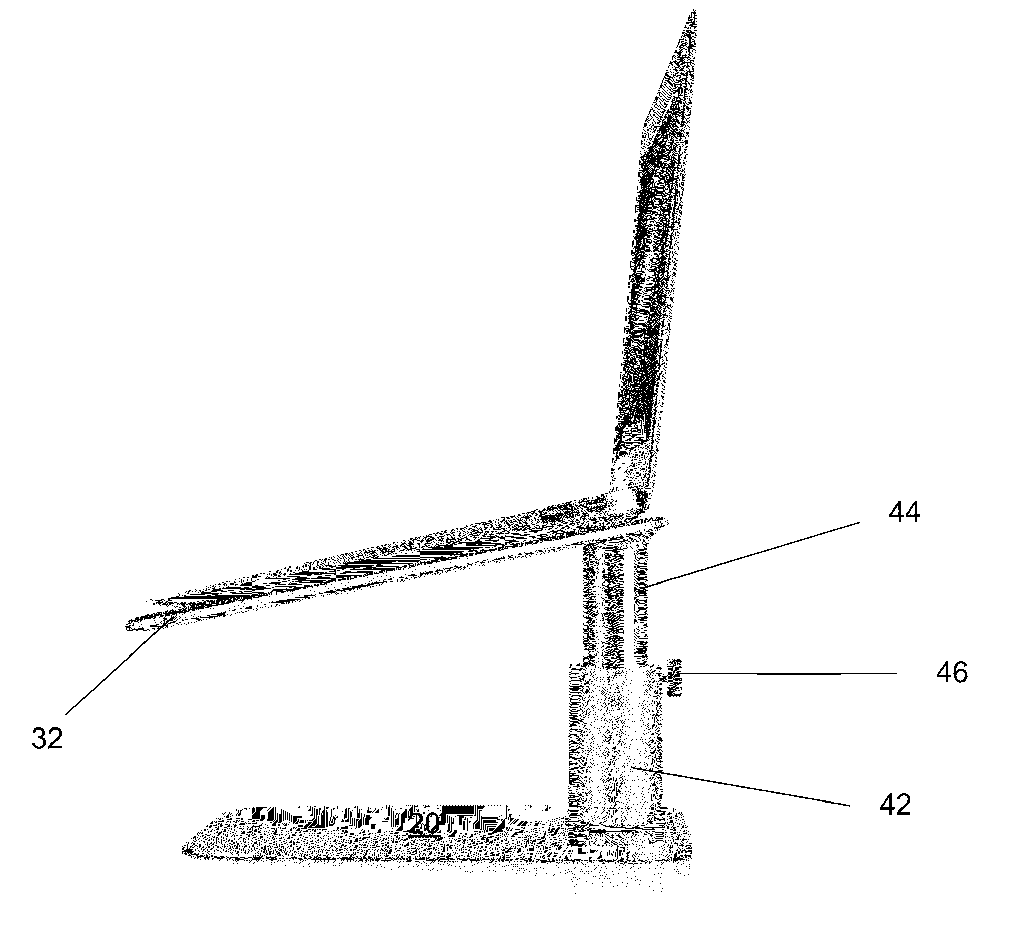 Adjustable stand for computing device