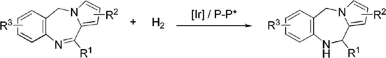 Method for synthesizing chiral dihydro-5H-pyrrolo[2,1-c][1,4]-benzodiazepine