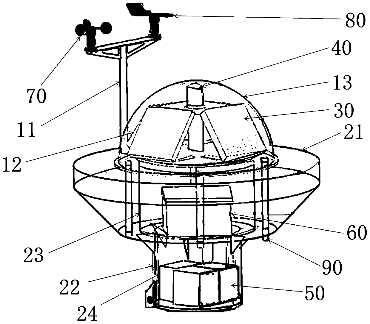 Ocean wave buoy based on six-dimensional acceleration sensor and wave statistic method
