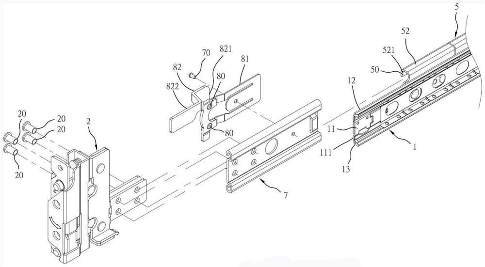 The inner rail of the two-section server slide rail facilitates the installation structure