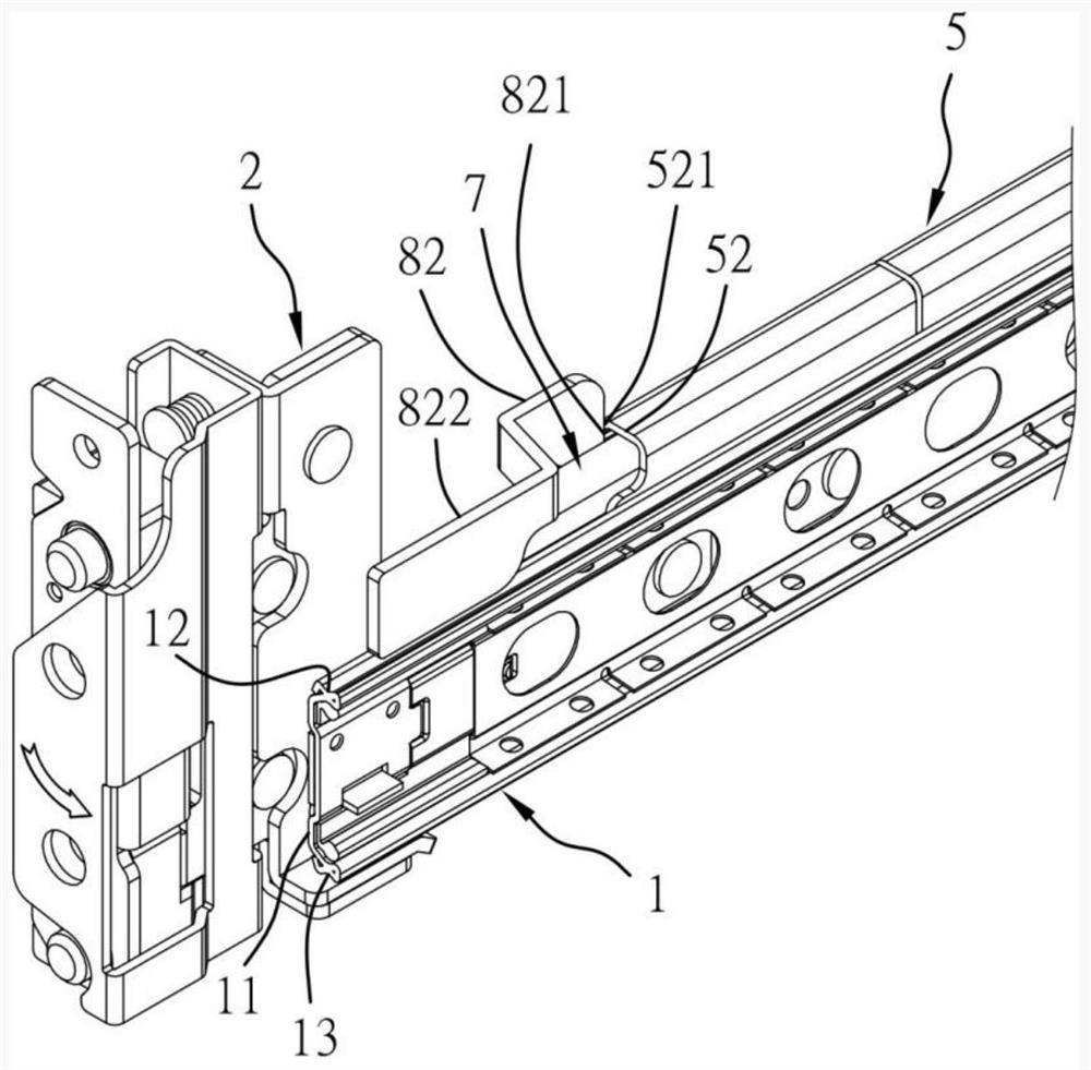 The inner rail of the two-section server slide rail facilitates the installation structure