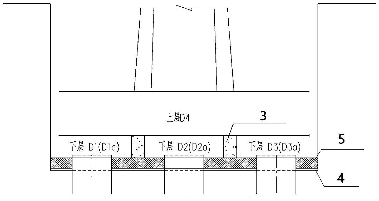 Bridge bearing platform structure capable of protecting underground structure and construction method thereof