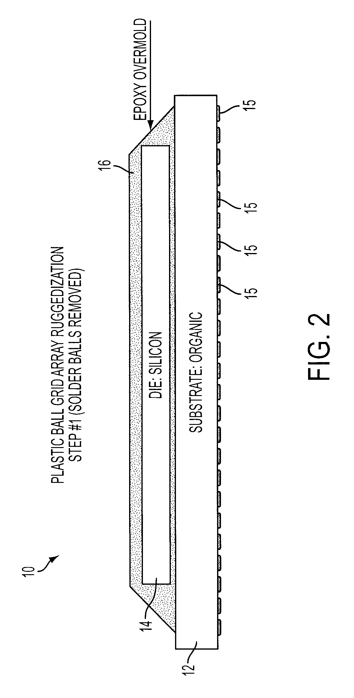 Plastic ball grid array ruggedization