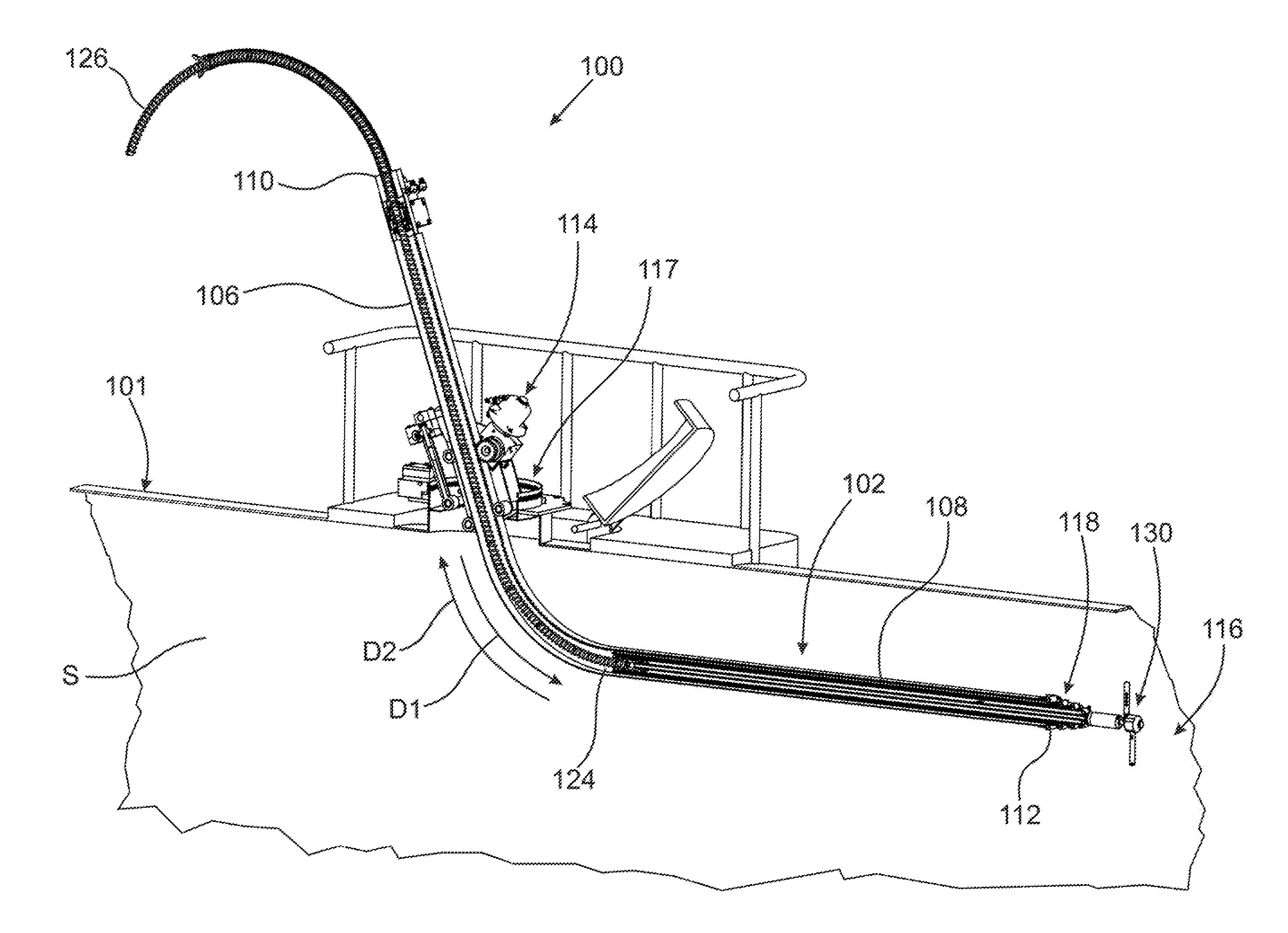 Apparatus for insertion in a tank and method thereof
