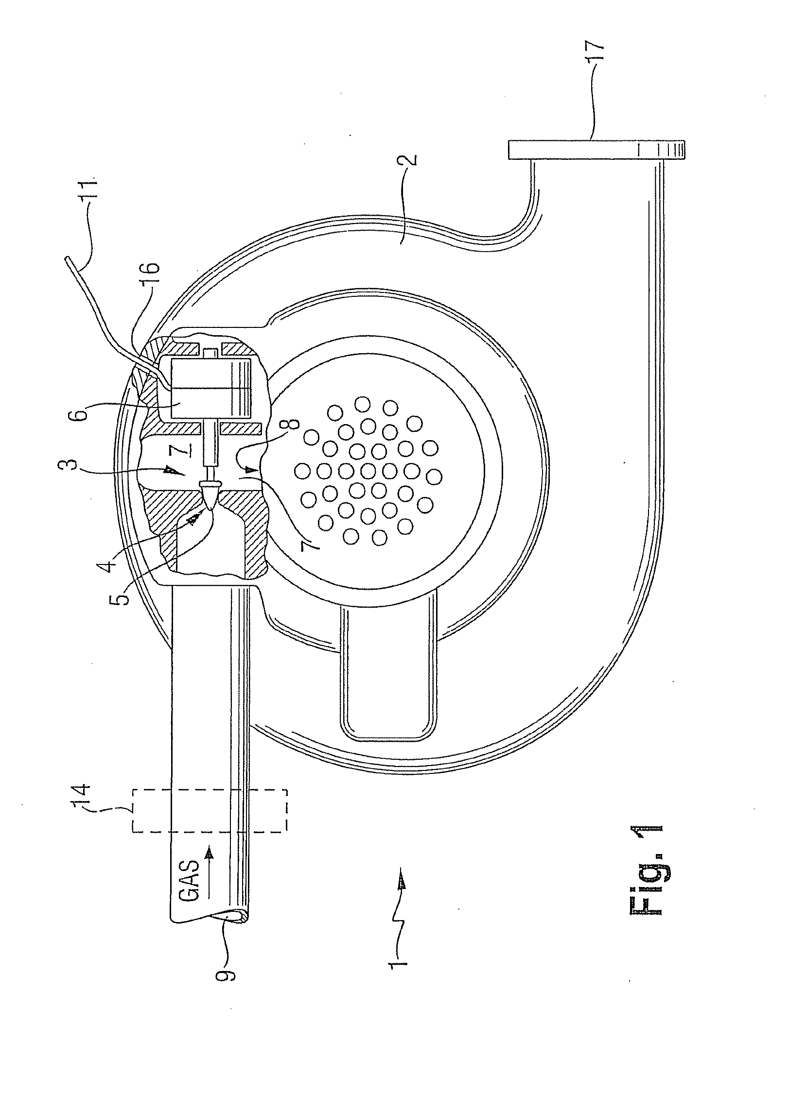 Fan with integrated regulation valve