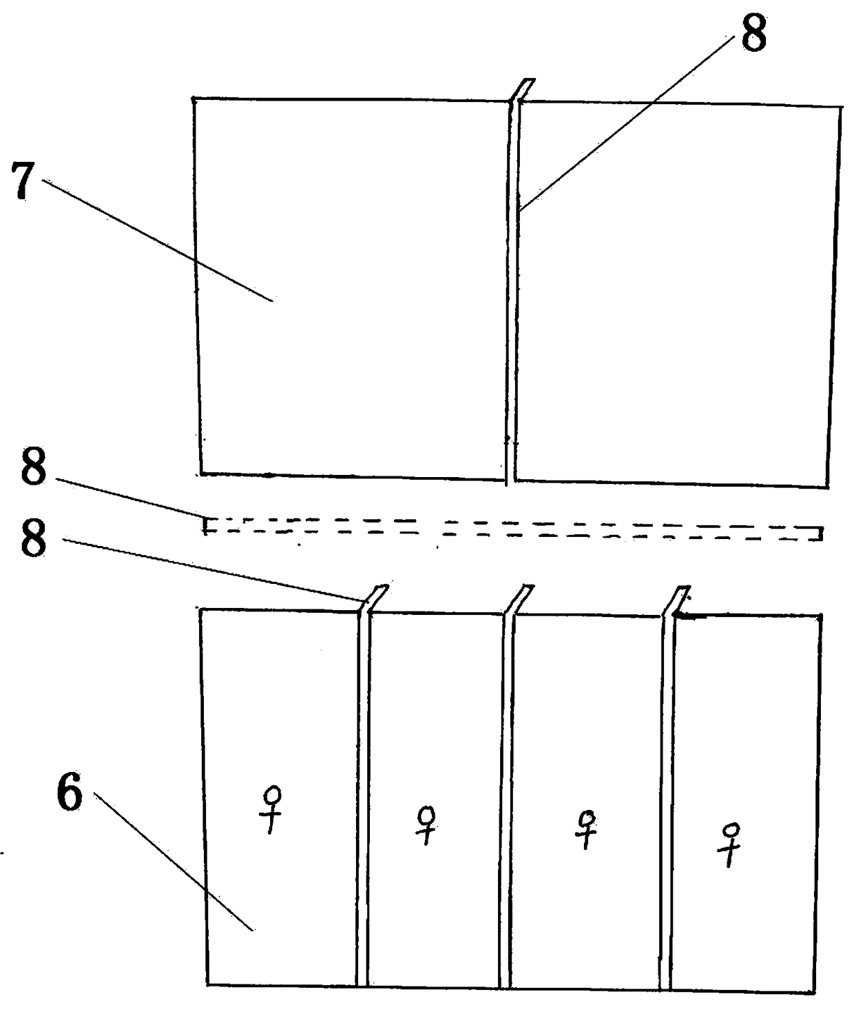 Chinese honeybee honeycomb frame, beehive thereof and breeding method