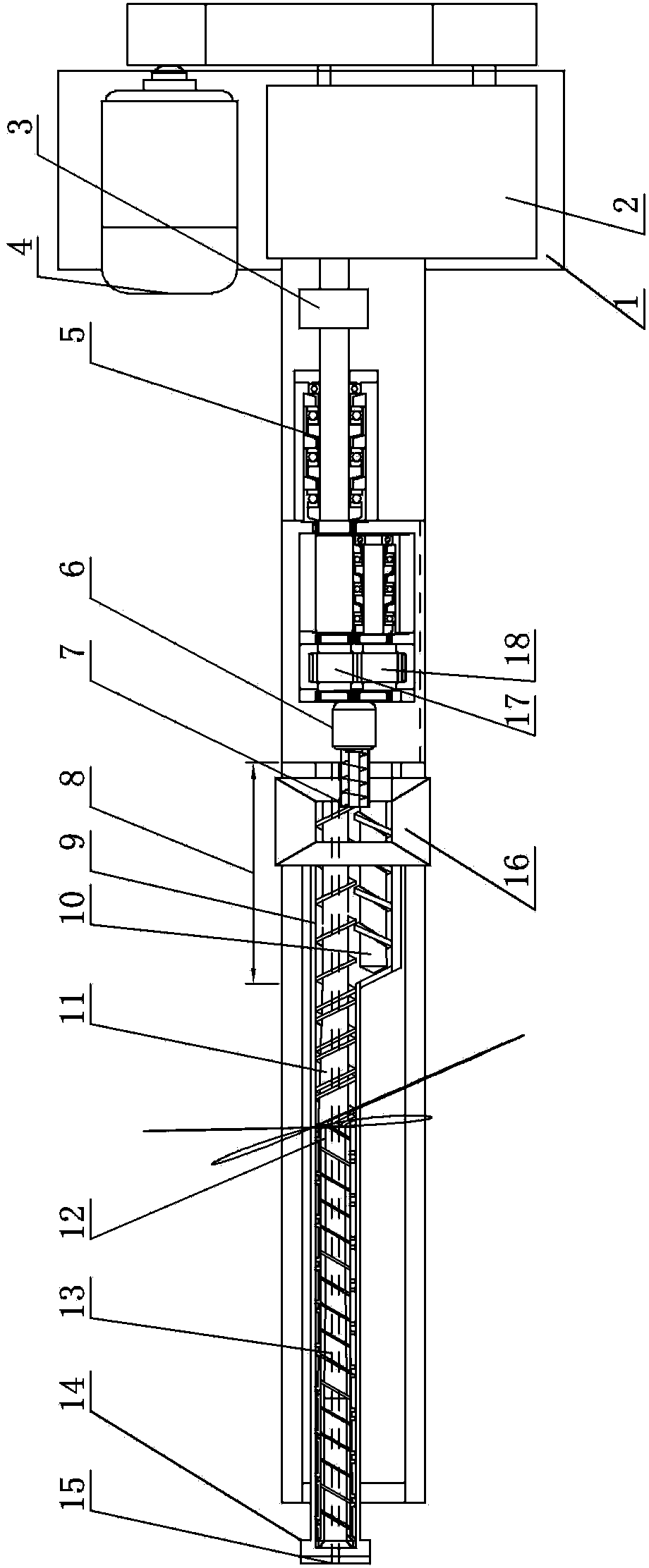 Internal exhaust type parallel counter-rotating multi-screw extruder