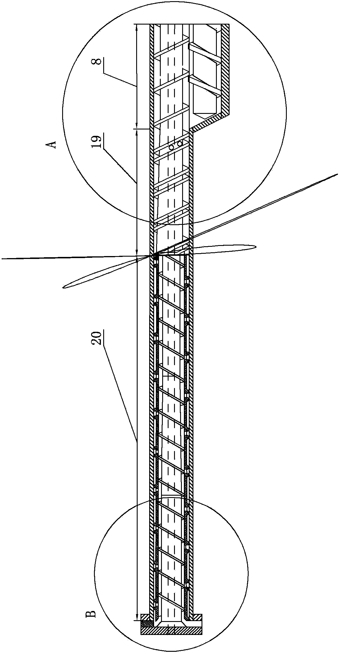 Internal exhaust type parallel counter-rotating multi-screw extruder