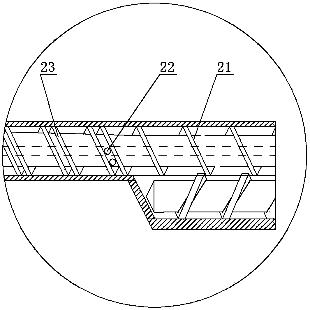 Internal exhaust type parallel counter-rotating multi-screw extruder