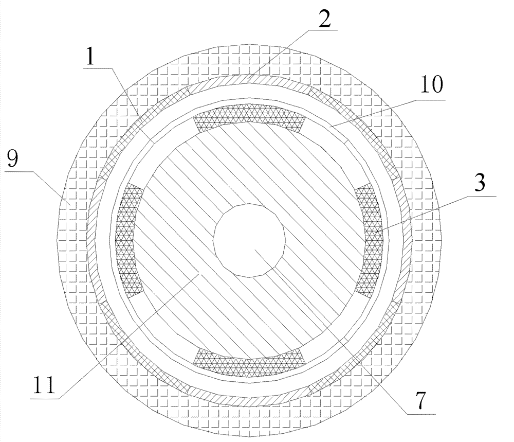 Two-phase hollow-core compensation pulse generator and method for realizing pulse discharge