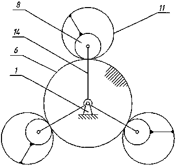 Epicyclic gear train type inertia variable flywheel