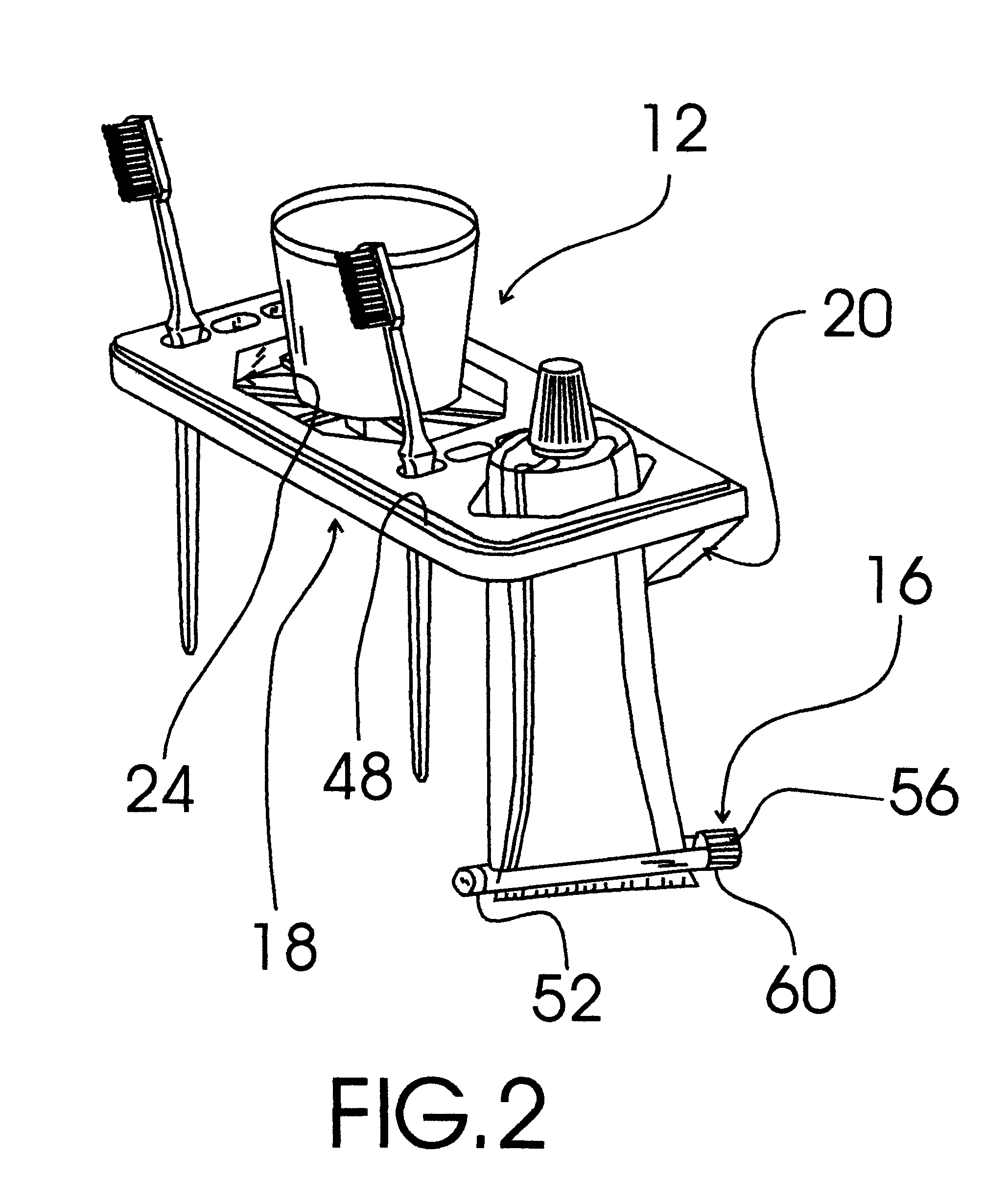 Oral hygiene product storage system