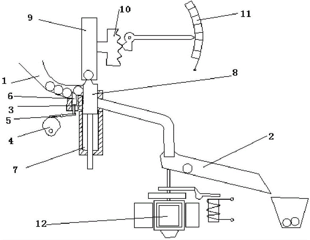 Conveying device for aluminum balls