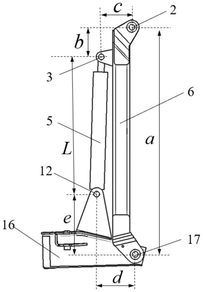 Device and method for realizing limit swinging angle of 30 degrees of mower by self-adaption to terrain