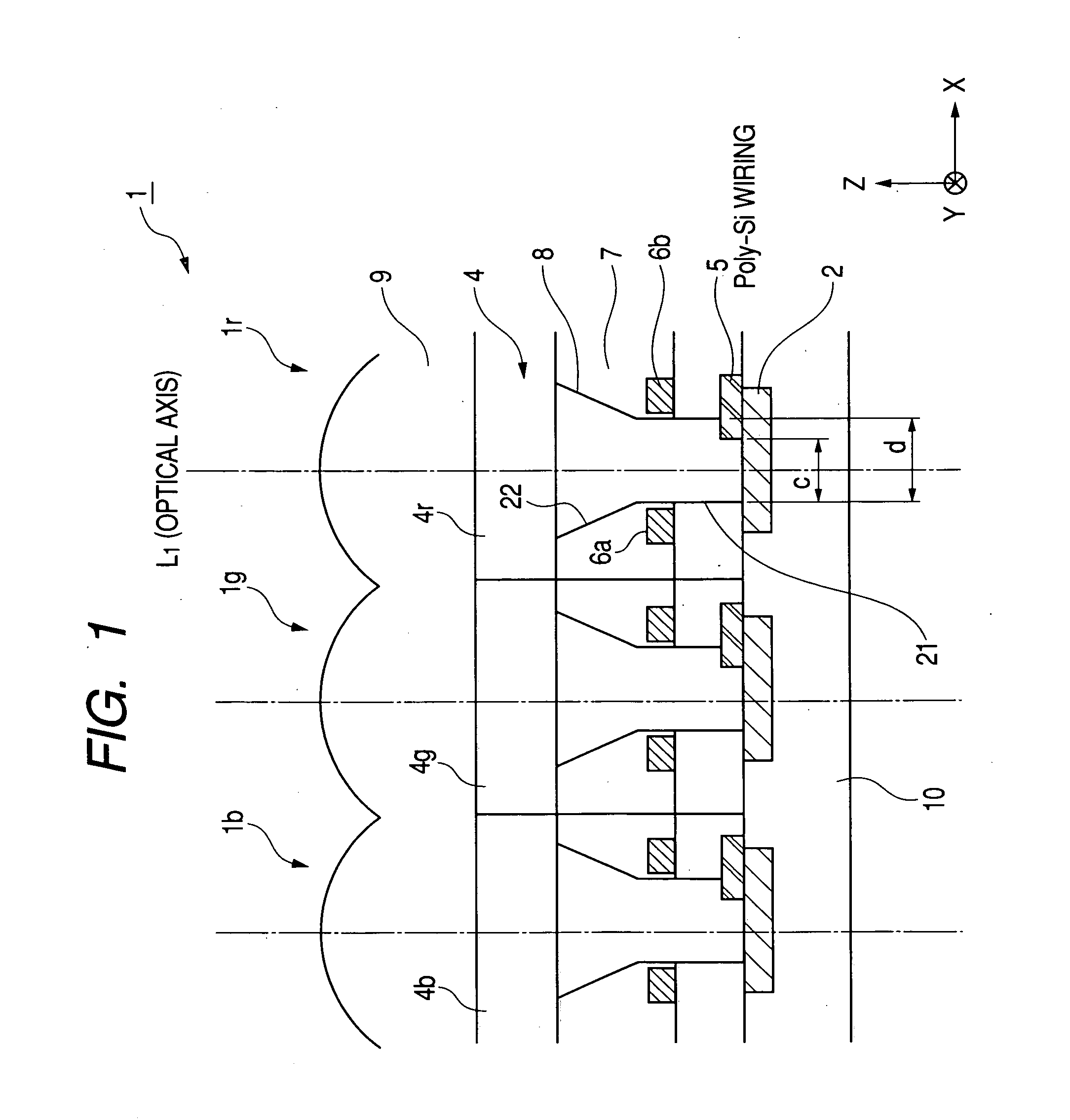 Image pick-up device and image pick-up system using the image pick-up device