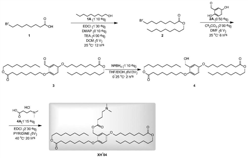 Ionizable lipid molecule, preparation method thereof and application of ionizable lipid molecule in preparation of lipid nanoparticles