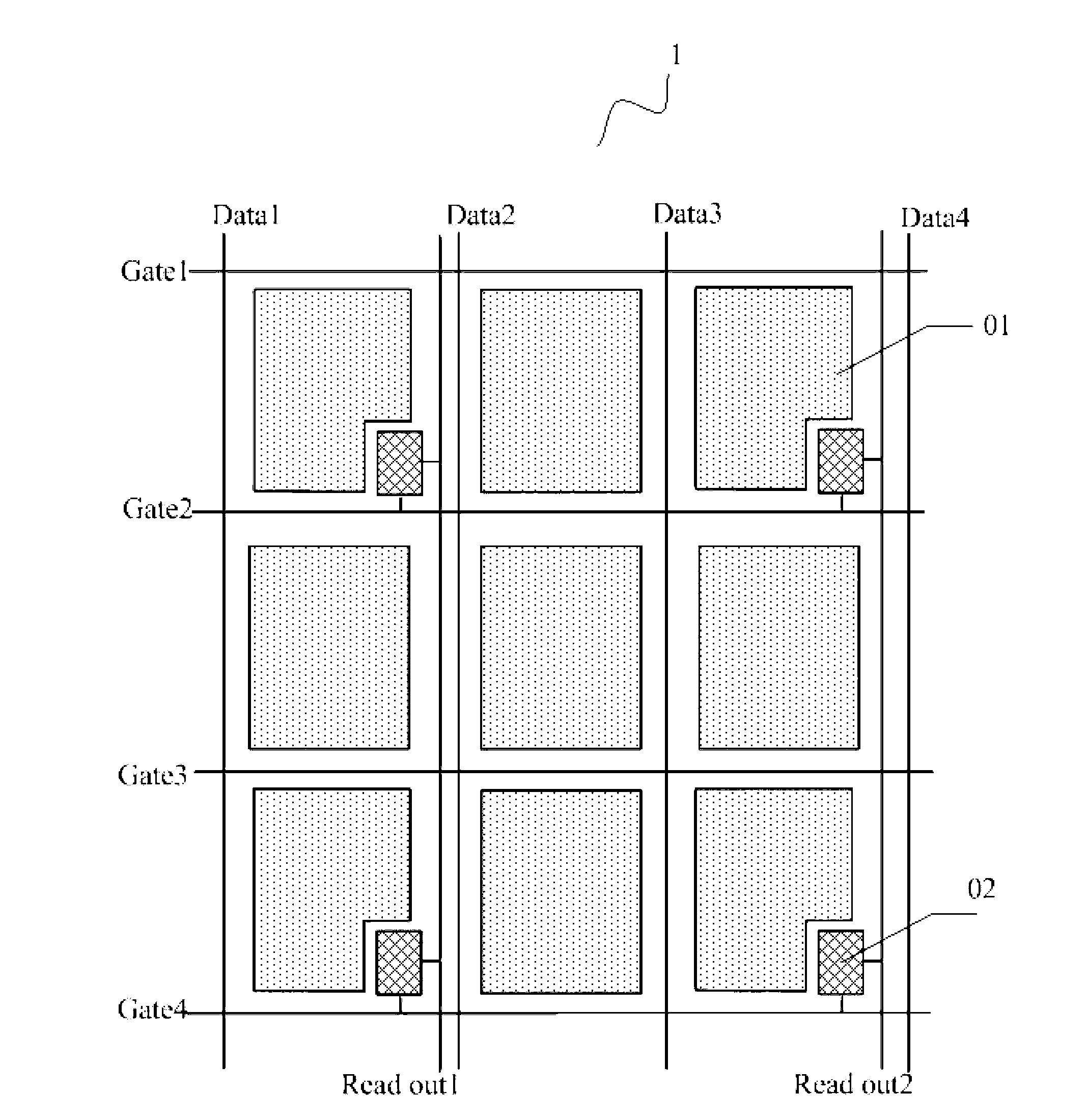 Embedded type touch screen and display device