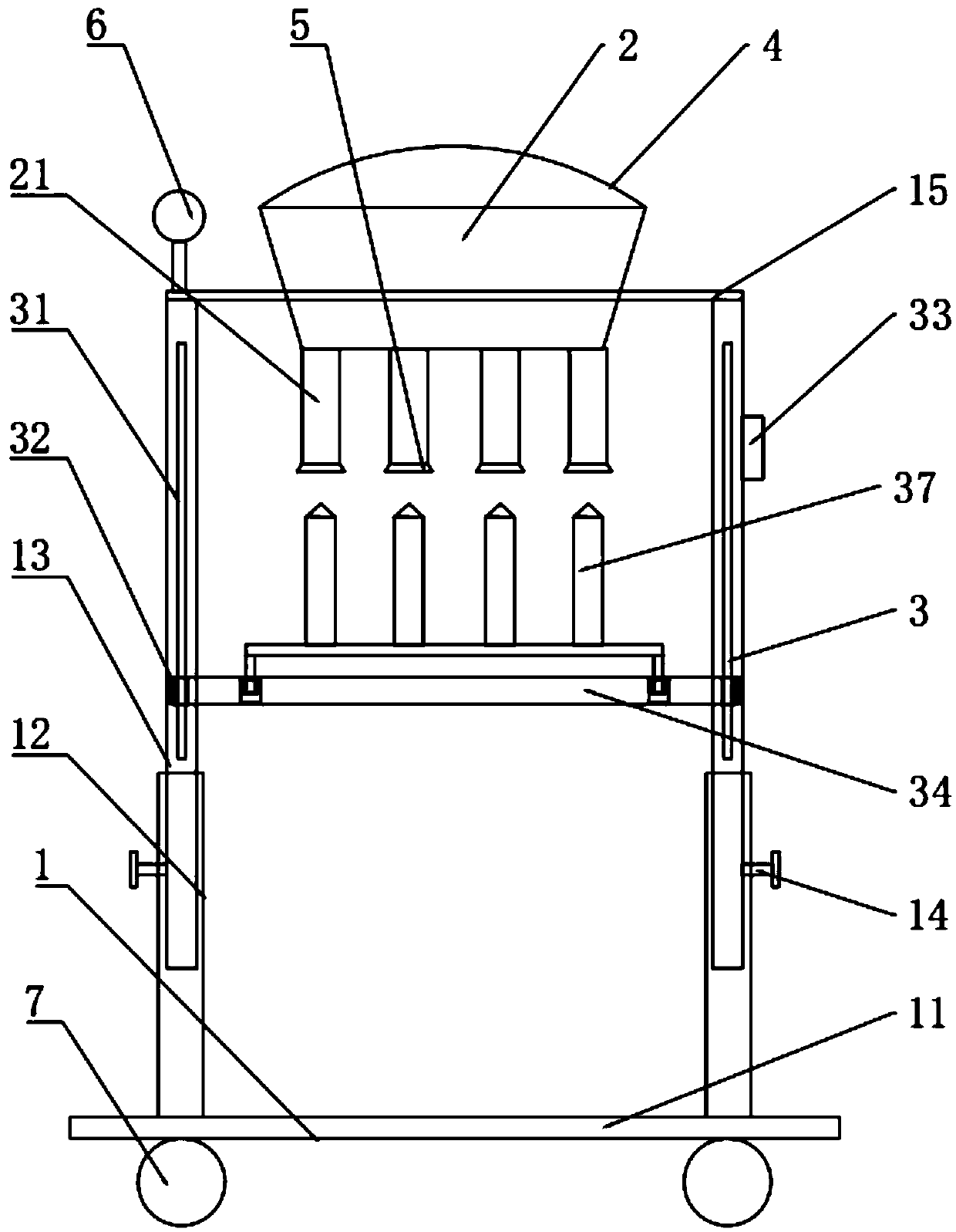 Novel bagging device for feed additive production