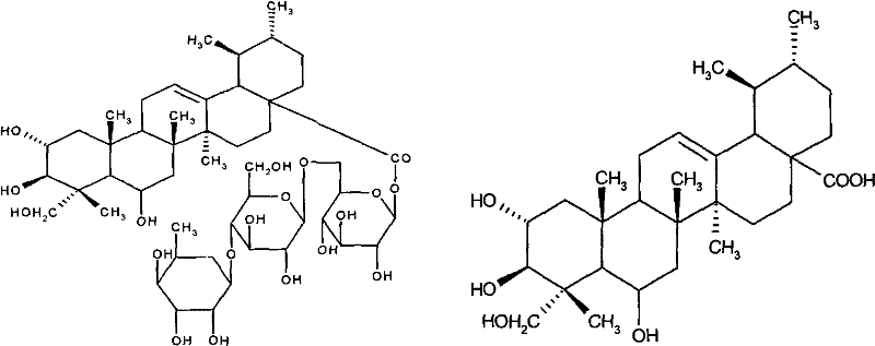 A method for preparing madecassic acid by hydrolyzing madecassic acid