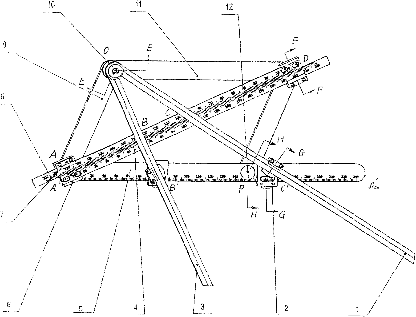 Cross-ratio teeth number distribution instrument