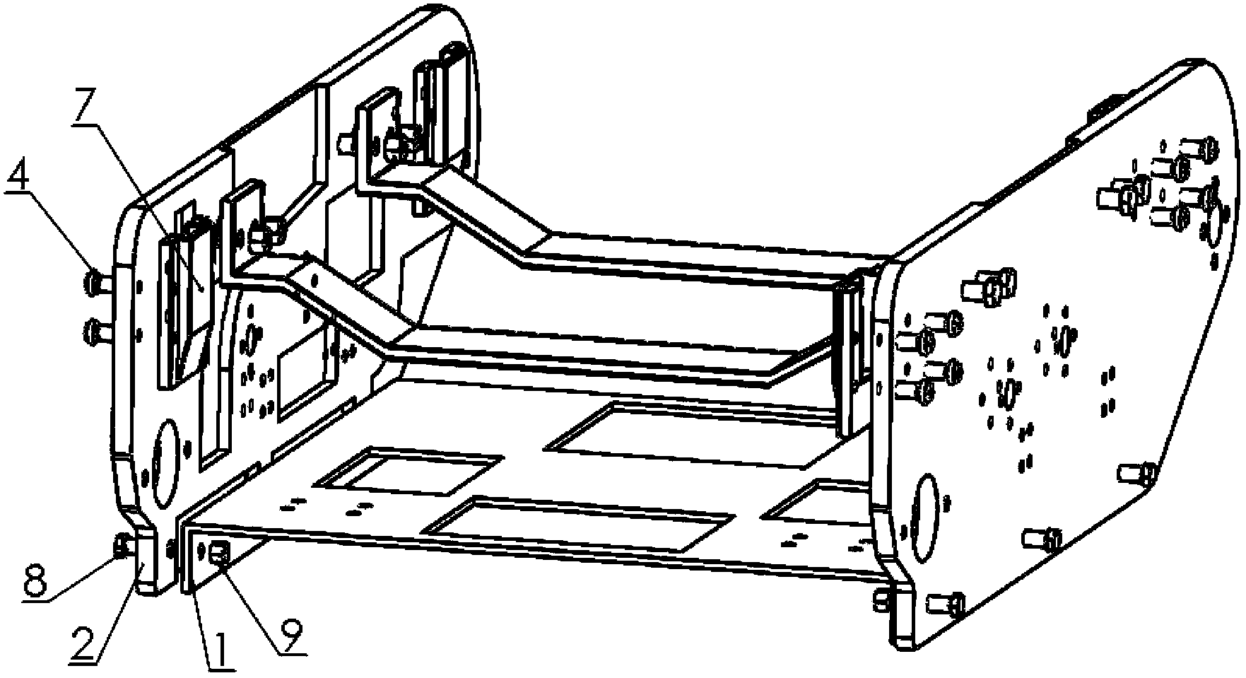 Plate type frame suitable for small-sized tracked robot