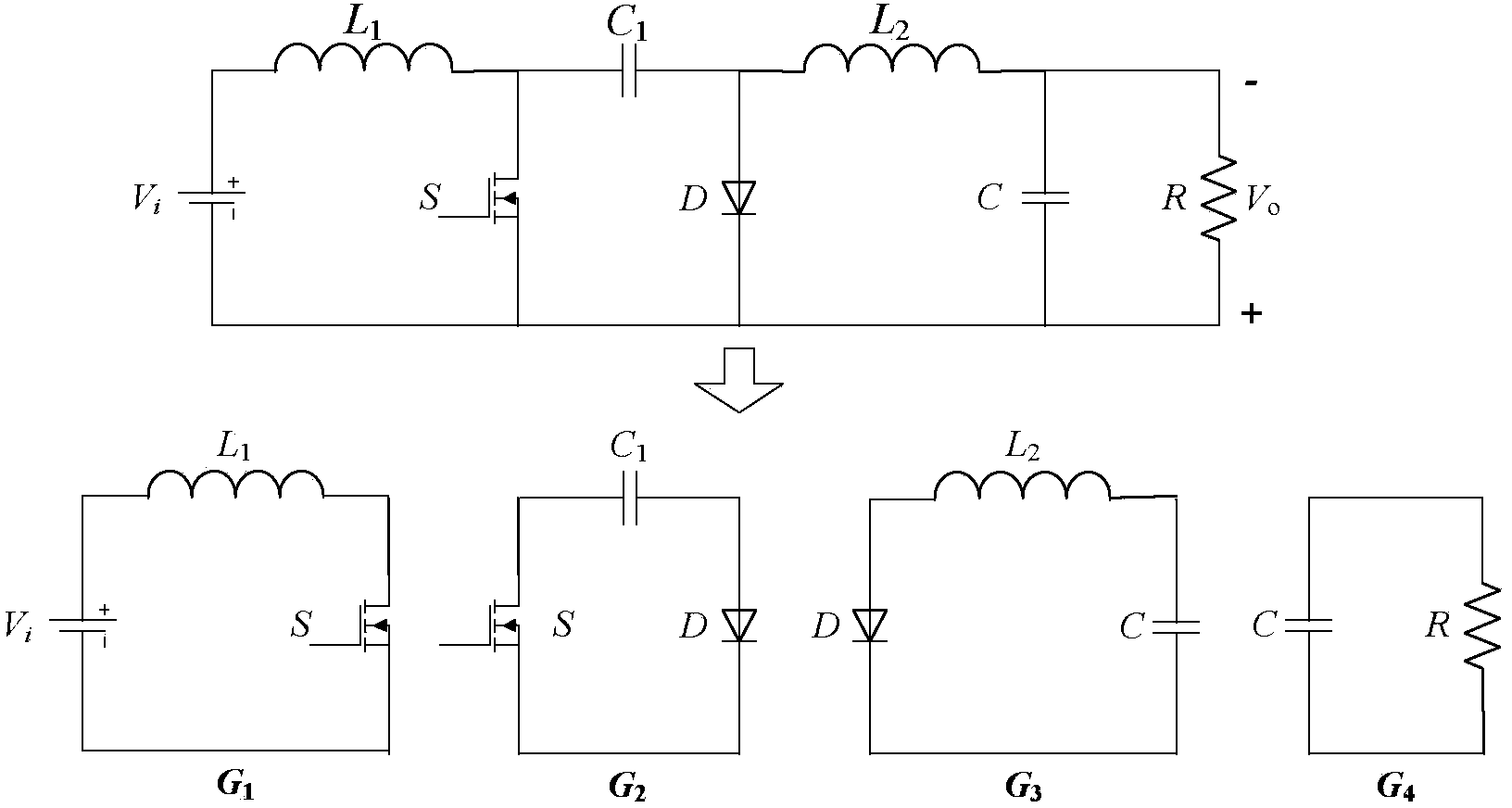 Mesh combination method for acquiring sneak circuits in power electronic converter