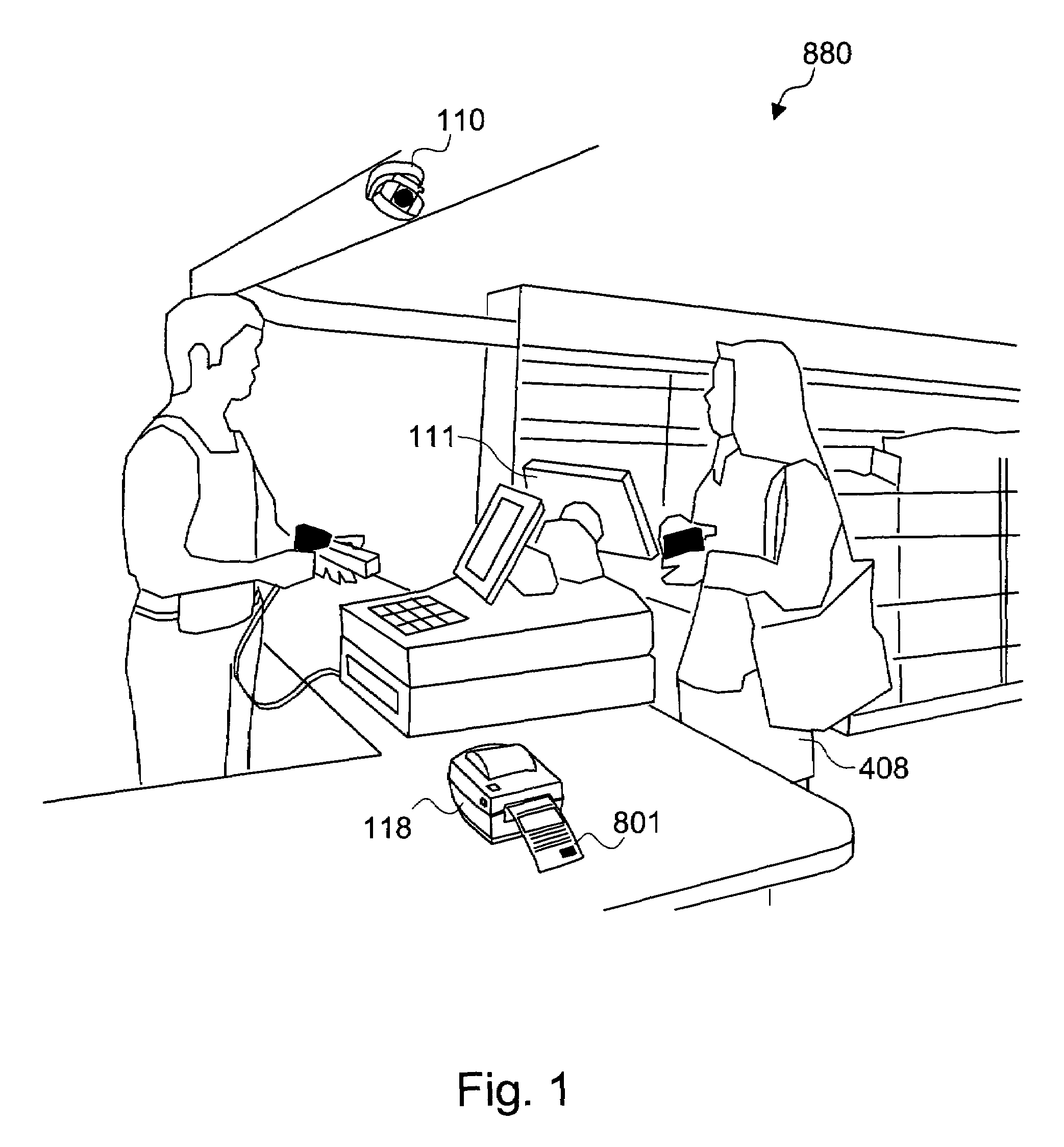 Method and system for printing of automatically captured facial images augmented with promotional content