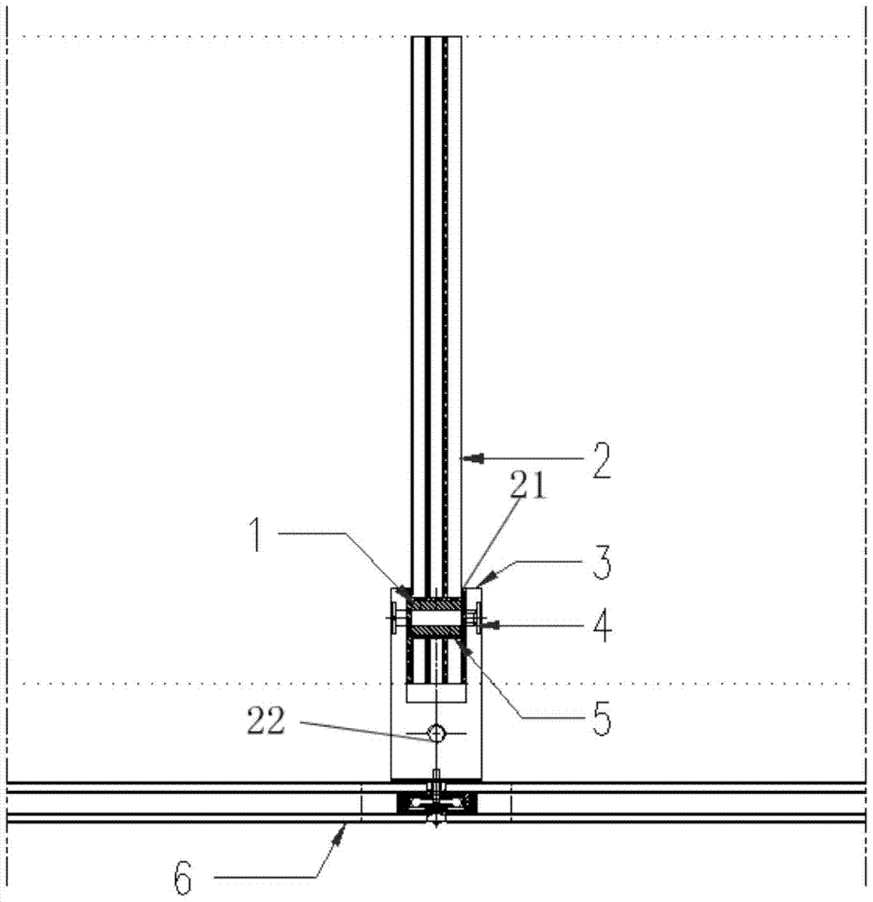 An all-glass curtain wall support structure and an all-glass curtain wall installation method