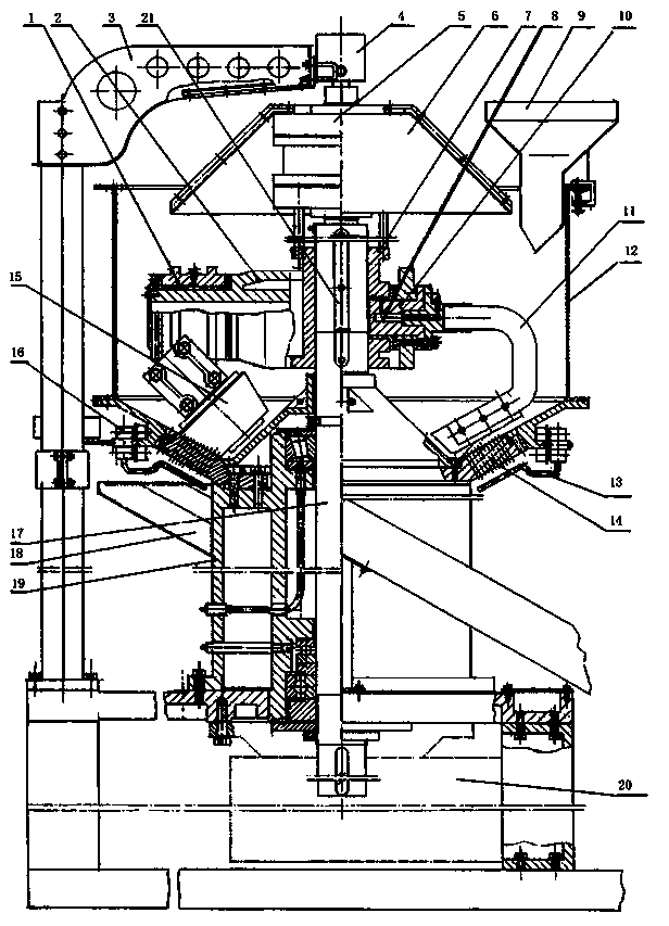 Biomass particle fuel machine with vertical conical roller and conical die