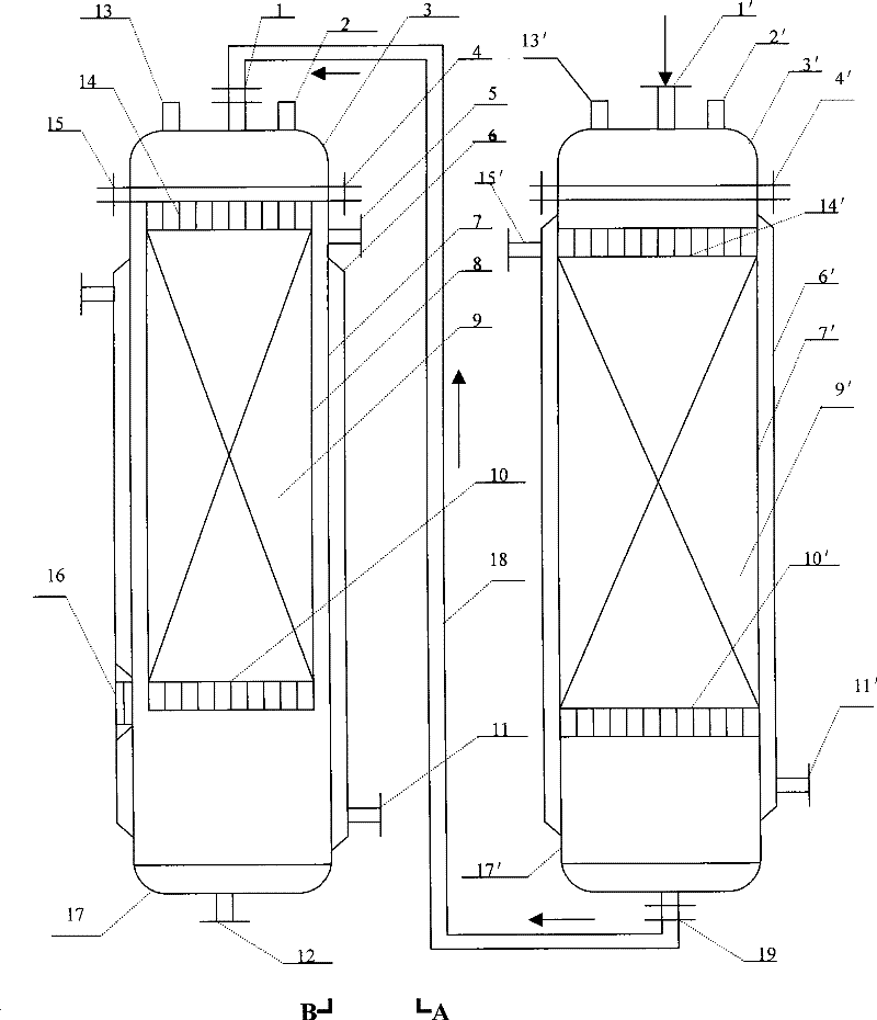 Glycerol subsidence coupling ester exchange continuous reaction apparatus