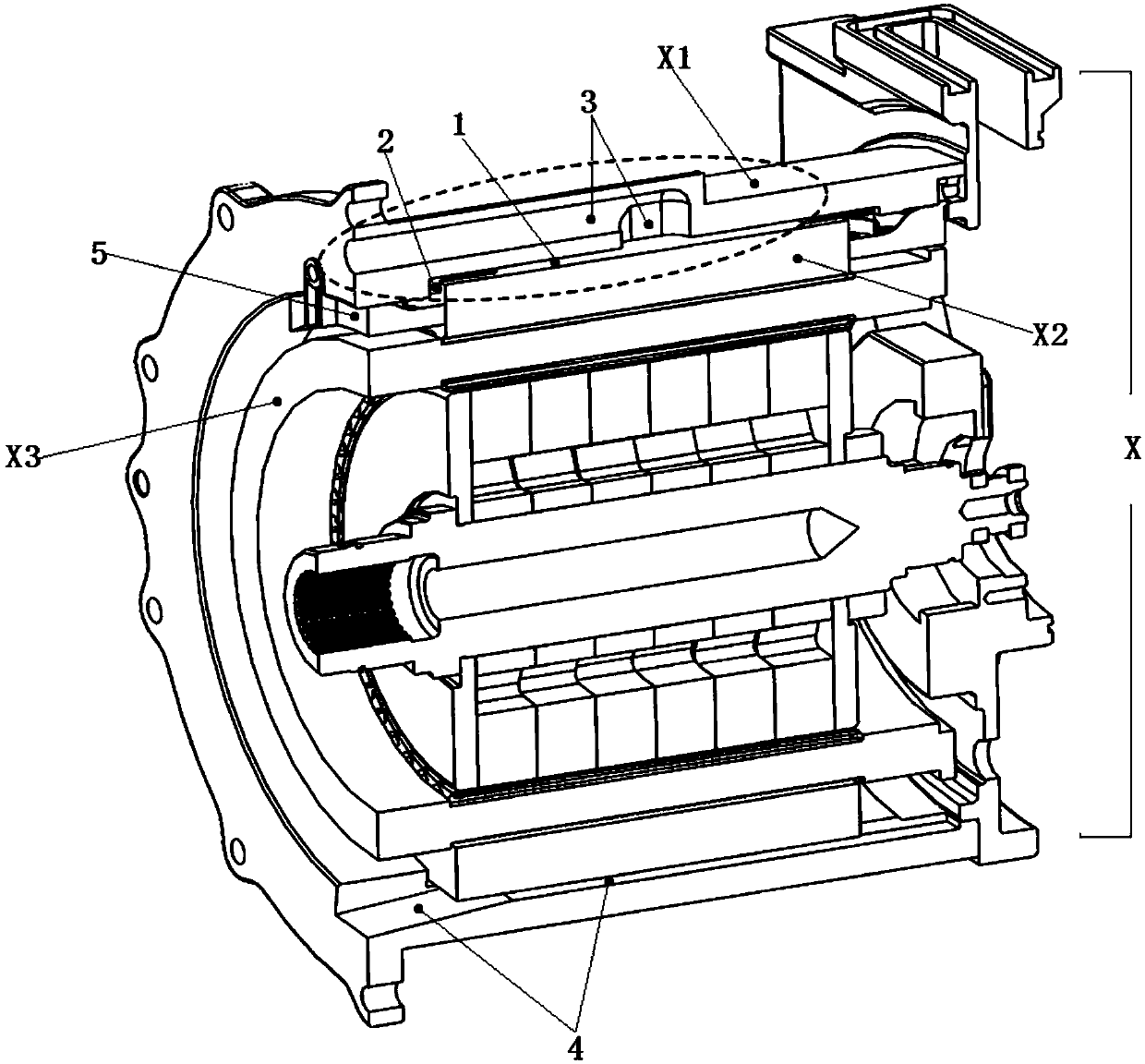 Motor, power assembly, power equipment and motor cooling method