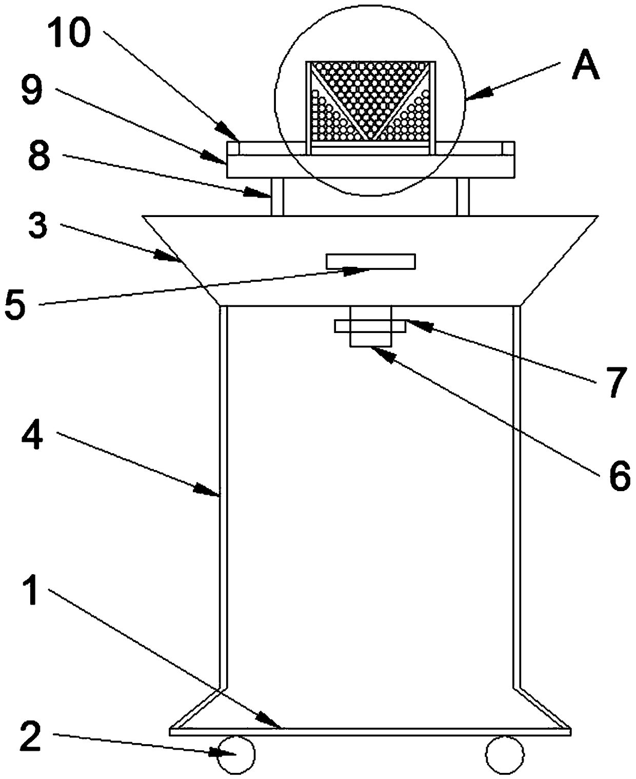 Trolley for collecting printer shafts