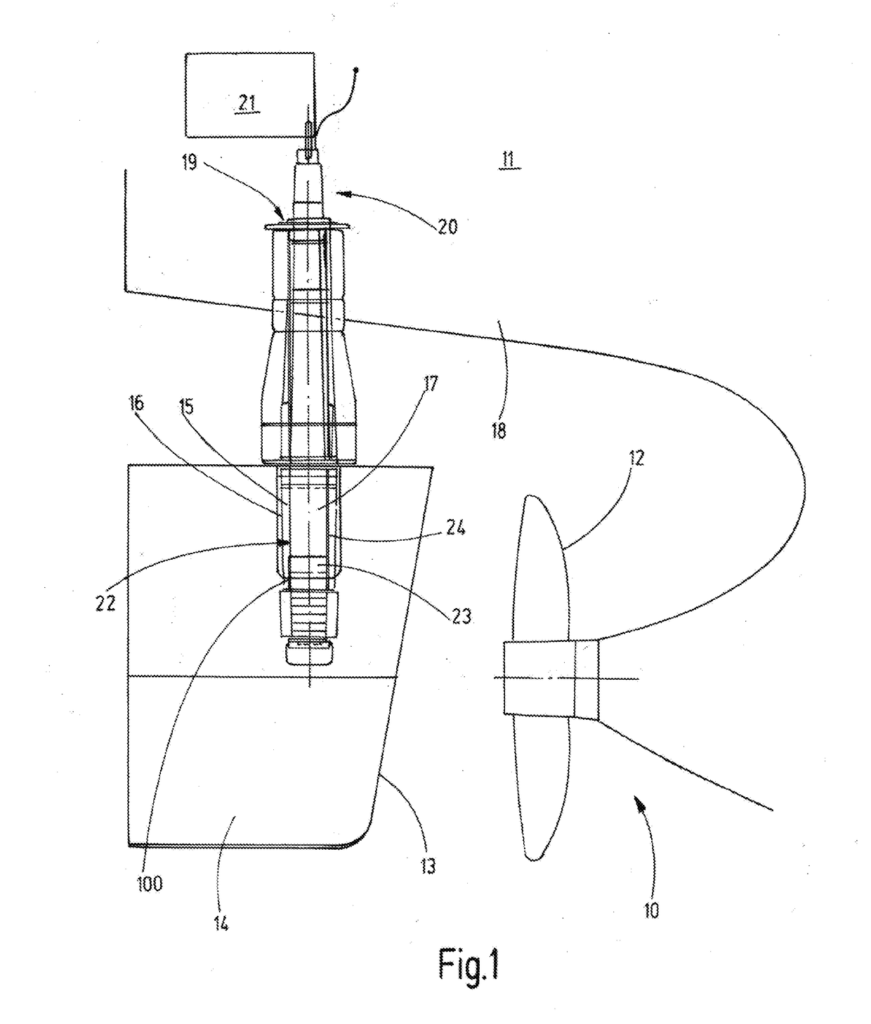 Bearing for supporting a shaft, in particular a rudder shaft, or a rudder blade, electronic bearing clearance measuring device, rudder comprising a bearing for supporting a shaft or a rudder blade, and method for measuring wear of a bearing for supporting a shaft or a rudder blade