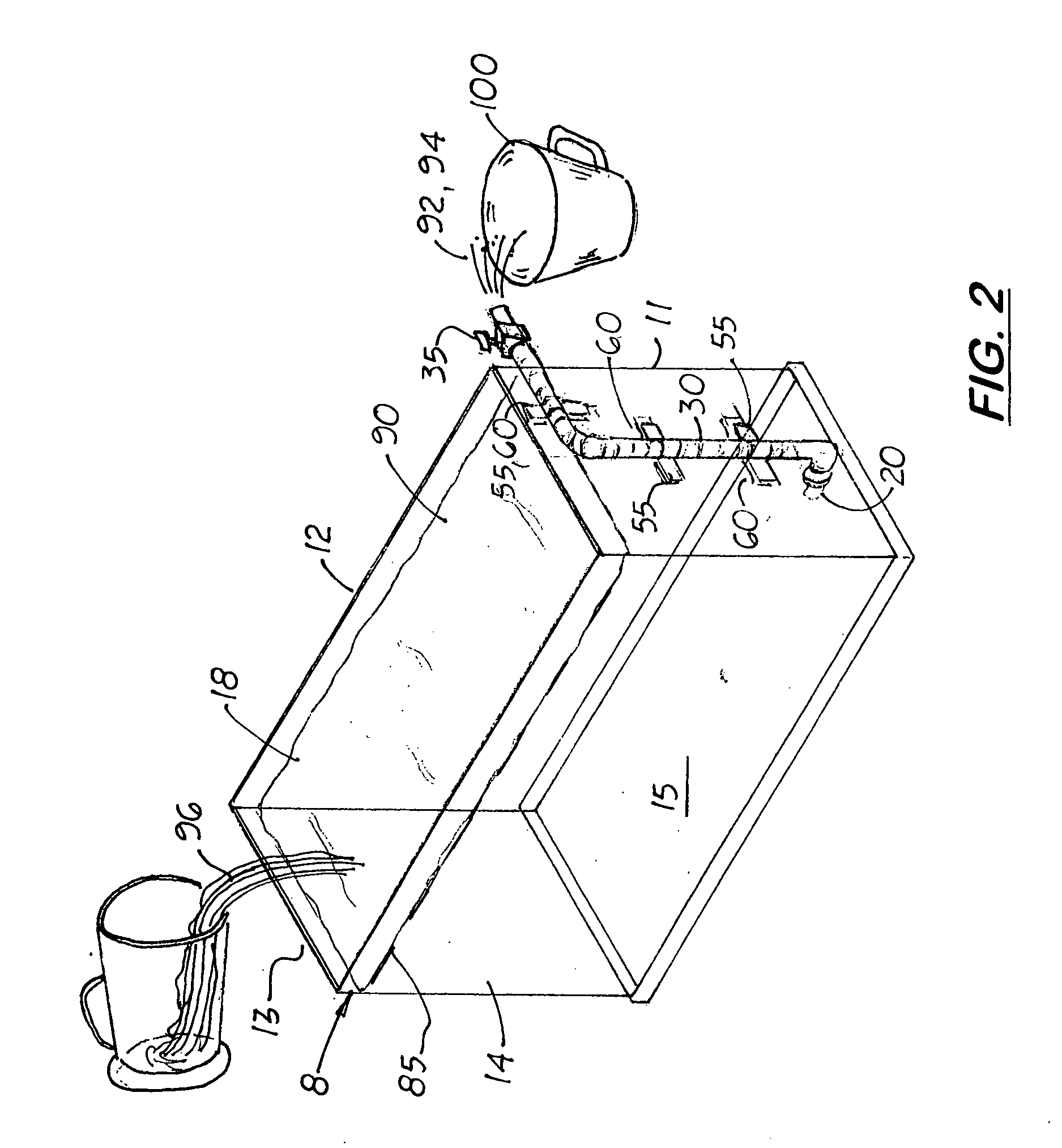 Fish tank with integrated gravity assisted cleaning apparatus