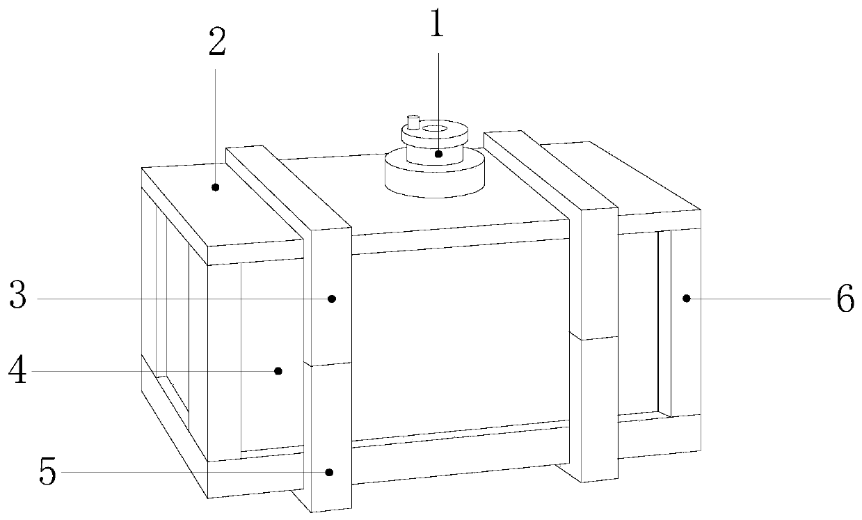 A wooden packaging box for oil drill pipe joints based on the principle of side milling