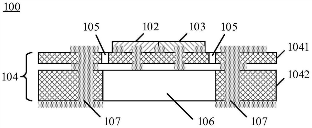 Non-contact temperature measuring device, temperature measuring module in non-contact temperature measuring device and electronic equipment