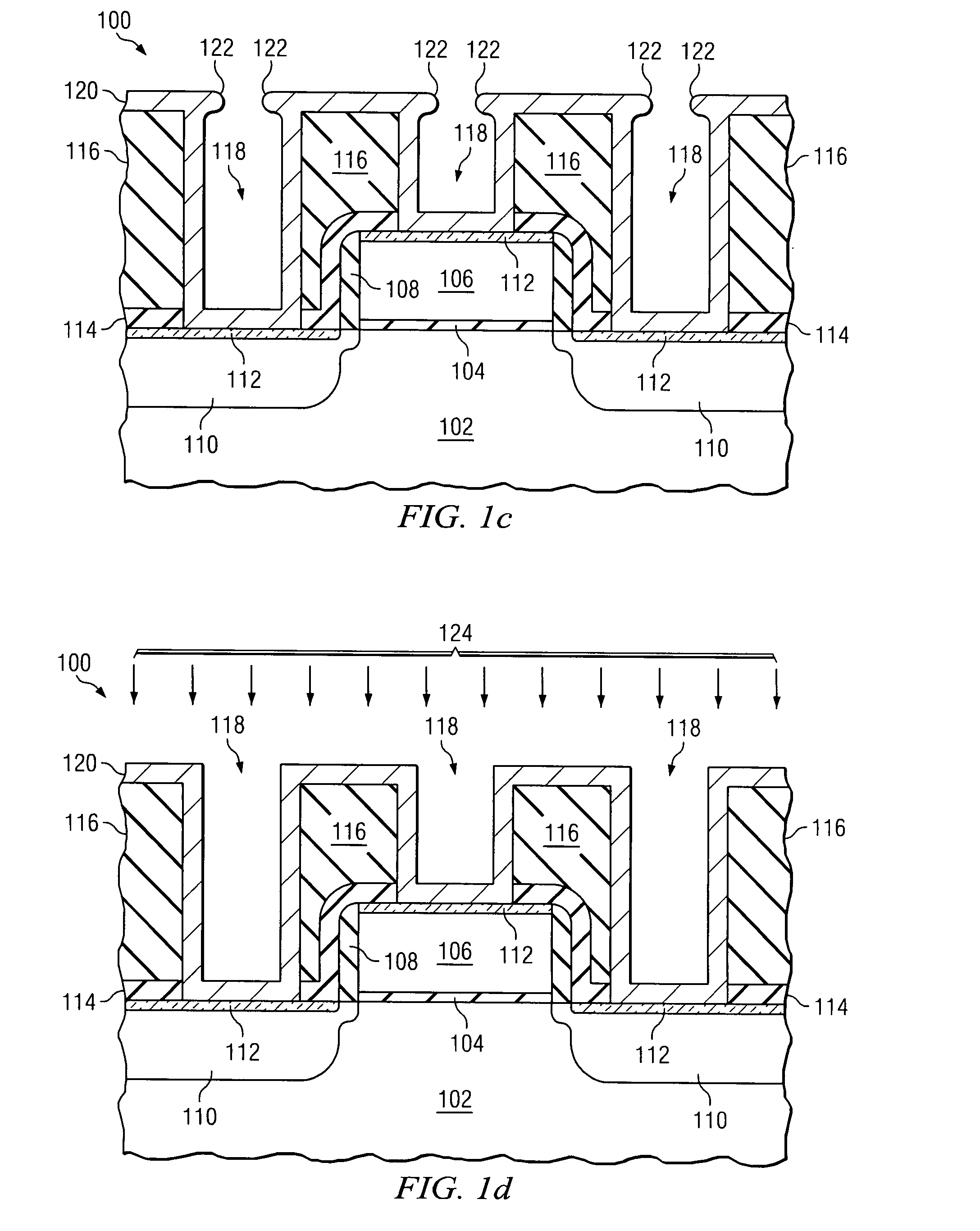 Gapfill for metal contacts