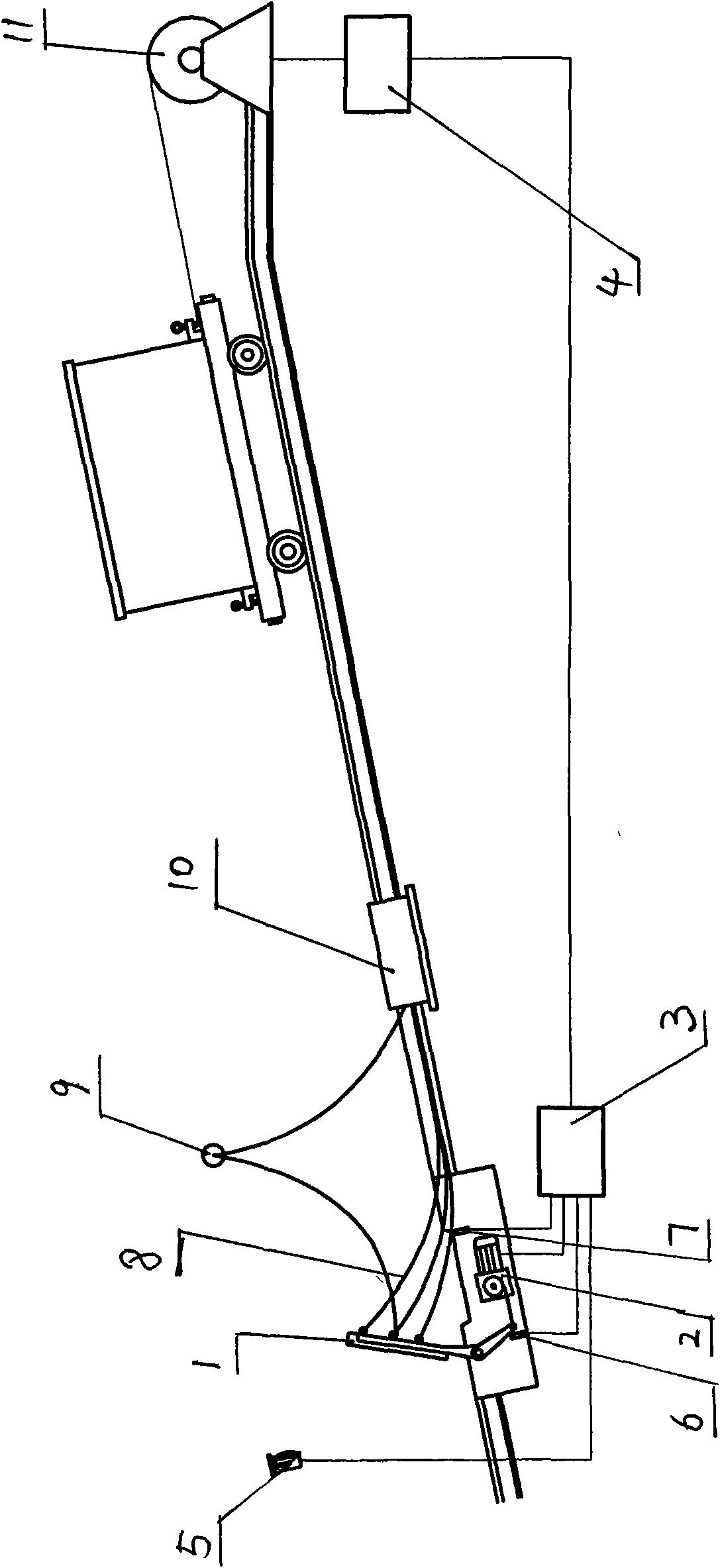 Novel car-running protecting method of rail haulage in mine inclined shaft