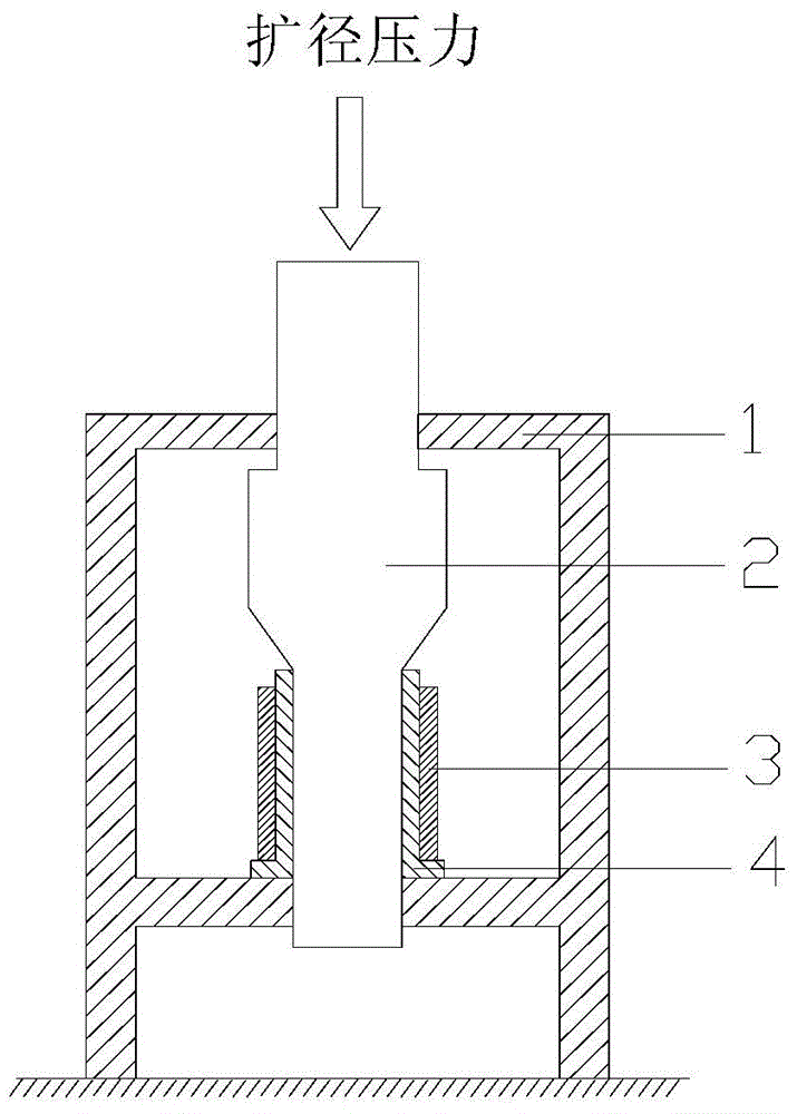 Hole-enlarging deforming device and method for metal pipe fitting